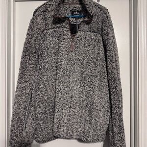 Alpine Gray Sherpa Fleece Quarter-Zip